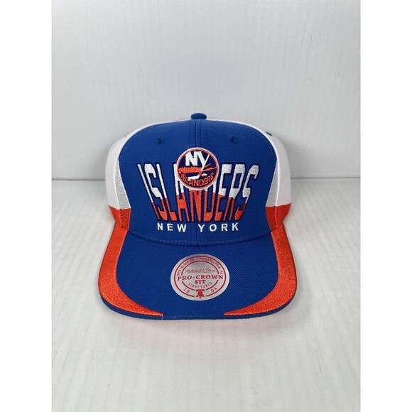 Mitchell & Ness New York Islanders Hat Retrodome Snapback Pro Crown Blue Orange - Picture 1 of 4